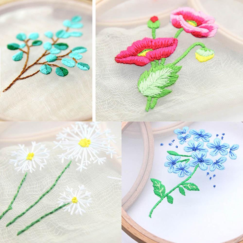 Needle Thread Ornament DIY Crafts Embroidery Hoop Cross Stitch Kit Needle Punch Flower Embroidery