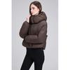 Womens Short Hooded Winter Puffer Coat Loose Fit Warm Cotton Jacket Petite Girls
