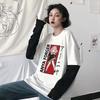 2023 Hot Japanese Anime Spy X Family T shirt Kawaii Girl Cartoon Anya Forger For Women Summer Unisex Long Sleeve Striped T-shirt