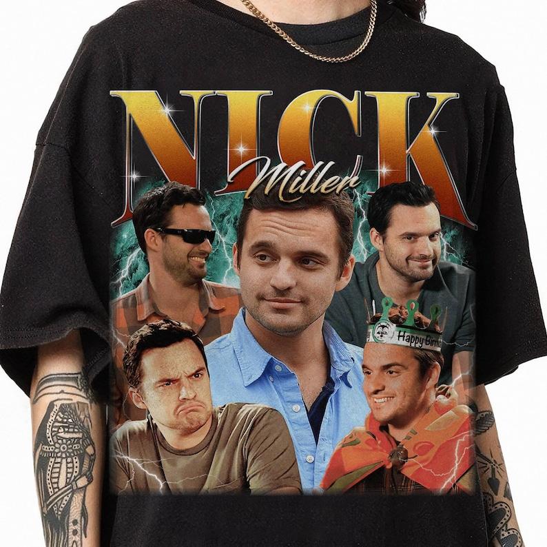Nick Miller New Girl T-shirt Nick Miller Vintage T-shirt Nick Miller Retro Fan T-shirt Maglione Anni '90