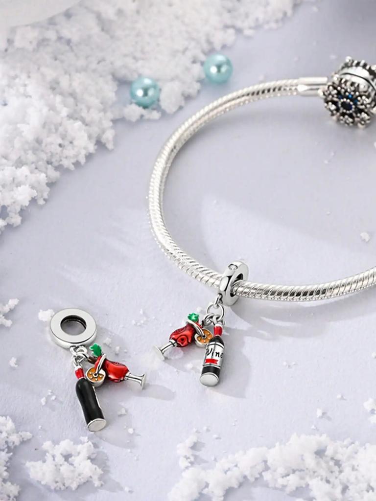 Charms Plata Copper Colors Pumpkin Beer Bottle Ice Cream Cup Beads Pendant For Original Bracelet For Women Diy Jewelry Love Gift