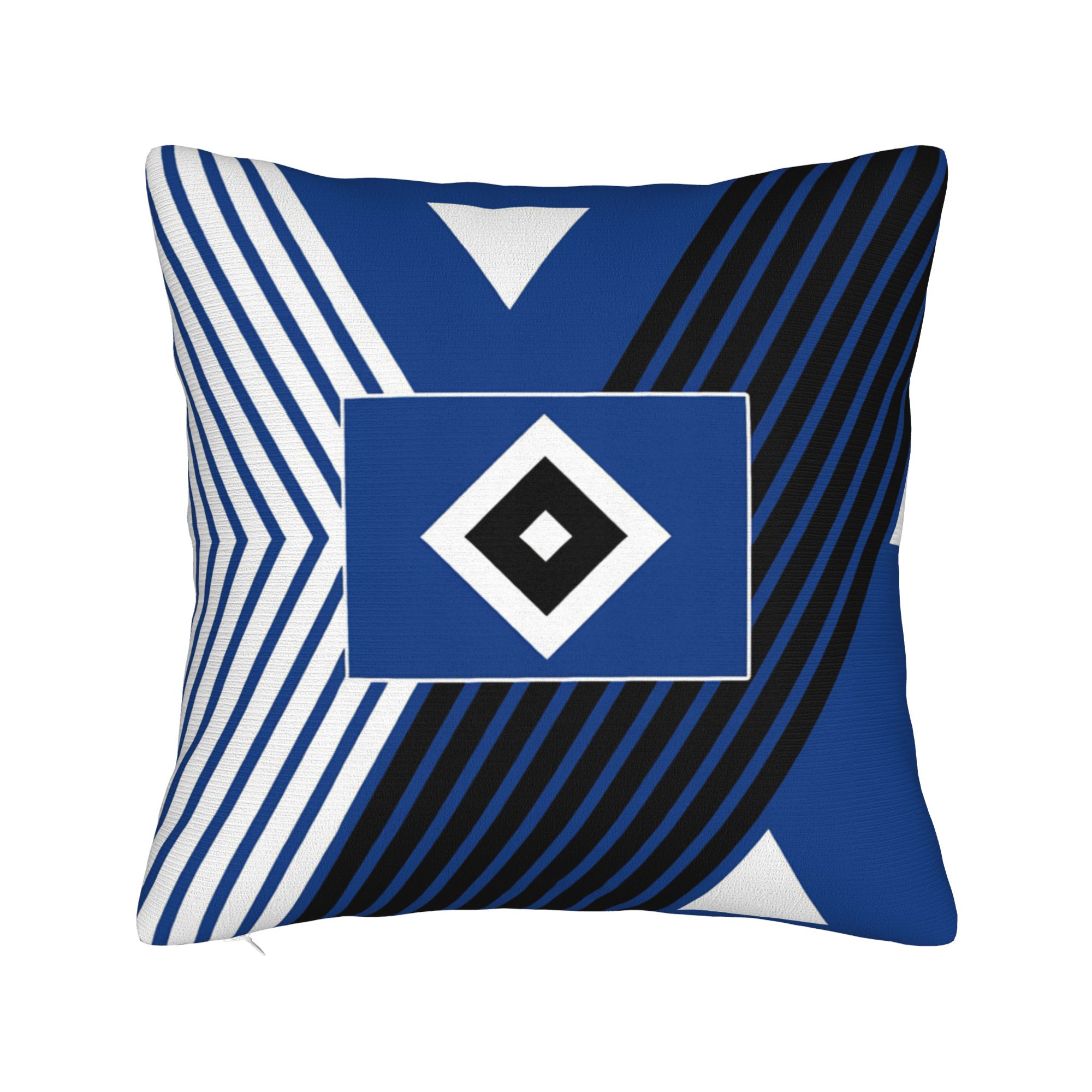 HSV Duitse Voetbalclub Vierkante Kussensloop Hamburgers SV Bundesligas Kussenslopen Rits Decoratieve Kussensloop voor Auto 45x45cm 45x45cm
