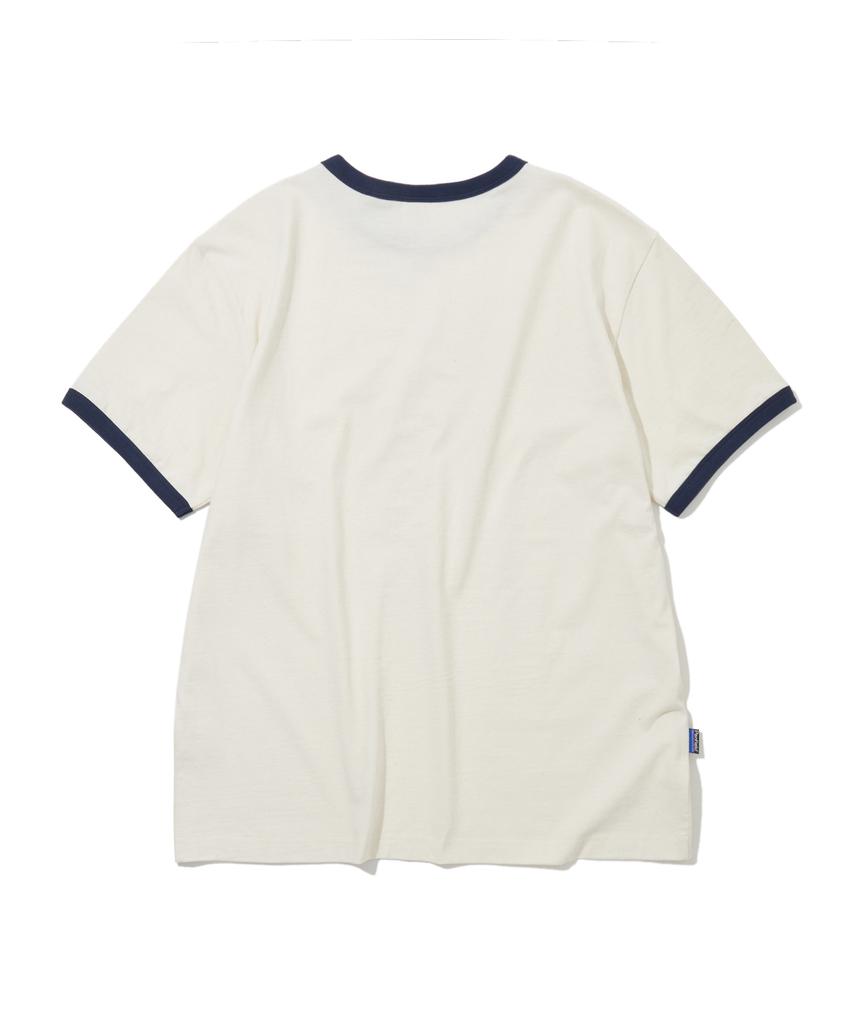 PENFIELD Vintage Series Sailor Engraved Ringer Short Sleeve T-Shirt Ivory_Fs2Kt42U