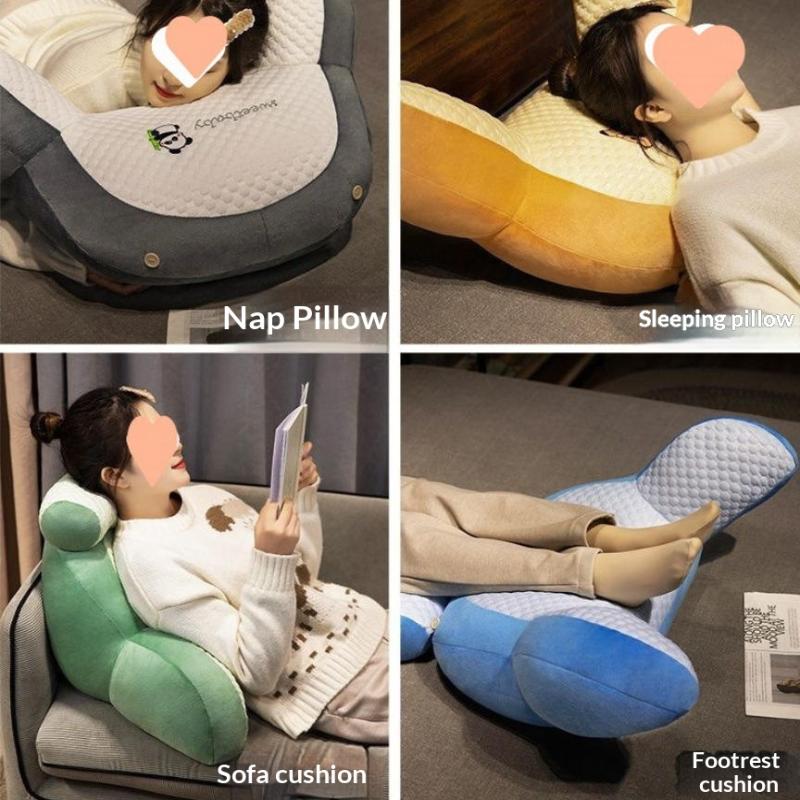 Adjustable Reading Pillow Ergonomic Back Support Cushion 1PC Washable Cover Lumbar Pillow for Bed Sofa Floor Home Use