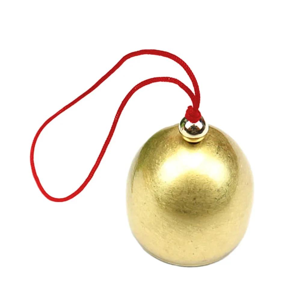 DIY Messing Mini Glocke für Windspiel Türklingel Weihnachtsdekorationen Zubehör Messing Glocke mit Klöppel wird klingeln Metall beige