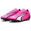 Puma Ultra Match Mg Comfortable Versatile Football Shoes Men Football Shoes Pink Black White 107756-01