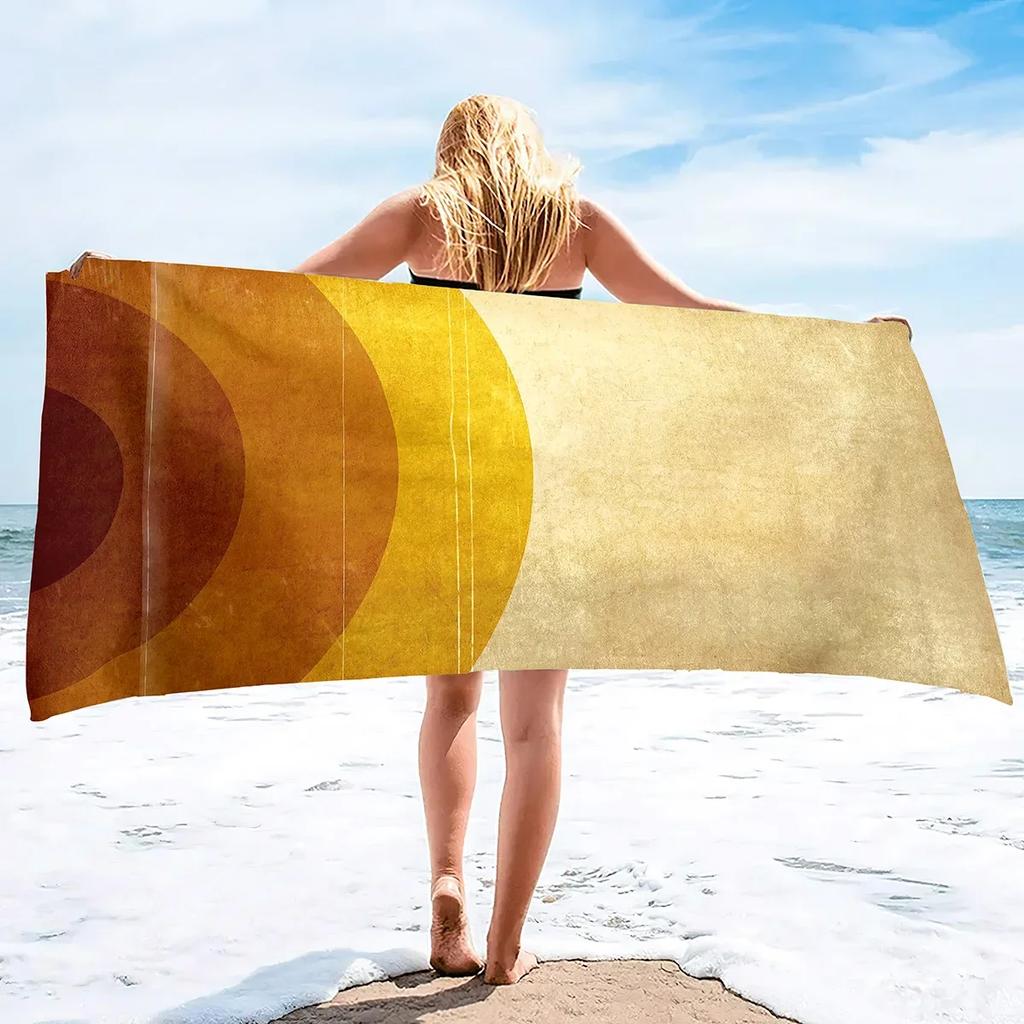 Retro Poster Microfiber Beach Towels Bath Towels Quick Dry Pool Towels Sand Free Beach Blanket for Travel Camping Vacation