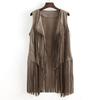2023 European & American Spring/Summer Fashion Tassel Slimming Sleeveless Vest for Women