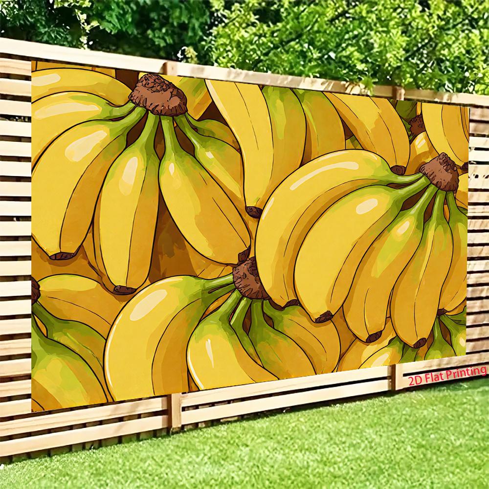 2D plane bright yellow banana background fabric suitable for party decoration room decoration polyester fiber
