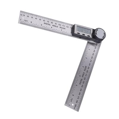10‑390mm Stainless Steel Electronic Protractor Digital Goniometer Angle Finder Miter Gauge Ruler