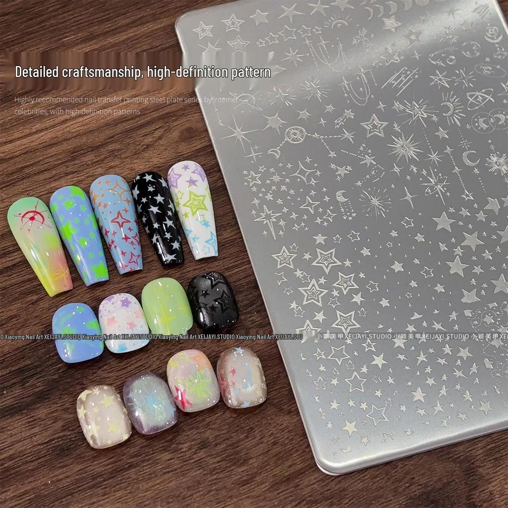 Popular Nail Art Stamping Plates with KT Cat, Butter Bear, Plaid & Stars Designs