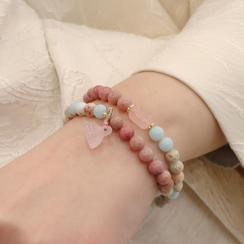 Steinarmband natürliches Pulverkristallarmband. Armreifen Damen Mode Schmuck Zubehör Geschenk