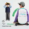 Romon Kids' Color-Block Raglan Sleeve Long Sleeve T-Shirt