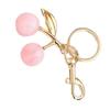 Sparkling Cherry Bag Accessory Fashion Keychain Alloy Resin Texture Cherry Keyrings Perfect for Party and Casual Outfits