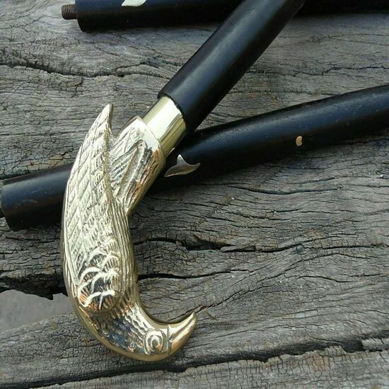 Fa markolatú sétapálca bot antik stílusú vintage ajándék