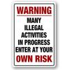 Metal Sign No Stupid People Tin Wall Decor Retro Home Bar Garage Man Cave
