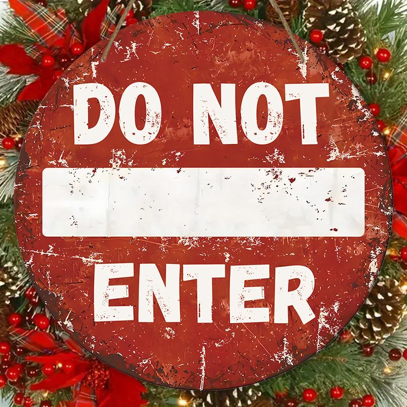 Ciekawe Wskazówki Drewniana Tabliczka z Wskazówkami - Retro Okrągły Znak na Drzwi Wejściowe, Ścienny, Wisząca Dekoracja na Ganek - Idealna Wisząca Ozdoba Domowa