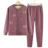Cardigan Sweater Jacket Velvet Old Lady Autumn Clothes Mother Two-piece Set Elderly Winter Wear Warm Clothes Set