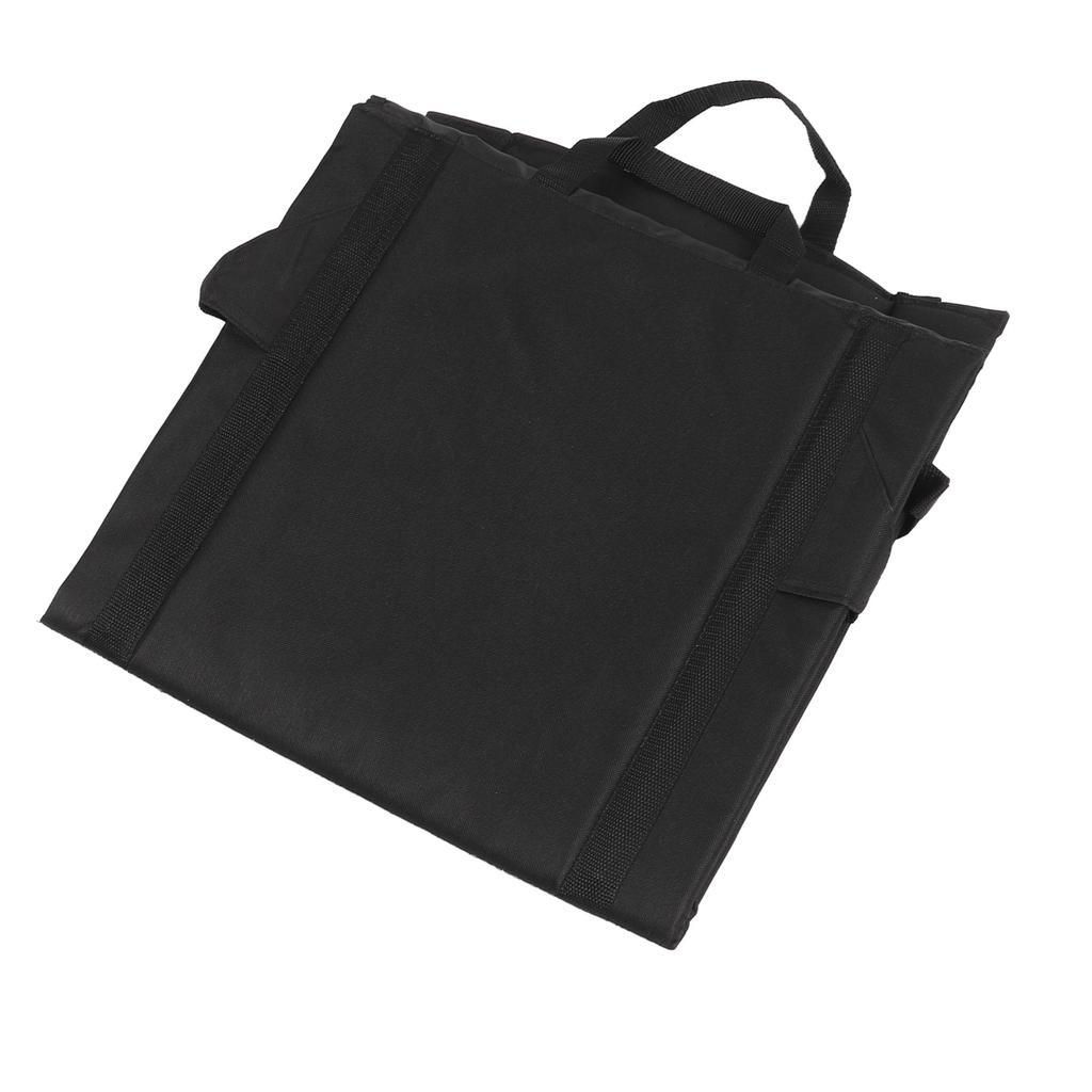 Foldable Stadium Seat Cushion Comfortable Support Oxford Cloth Black Folding Seat Pad for Garden