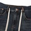 Semi-elastic Drawstring Jeans for Men