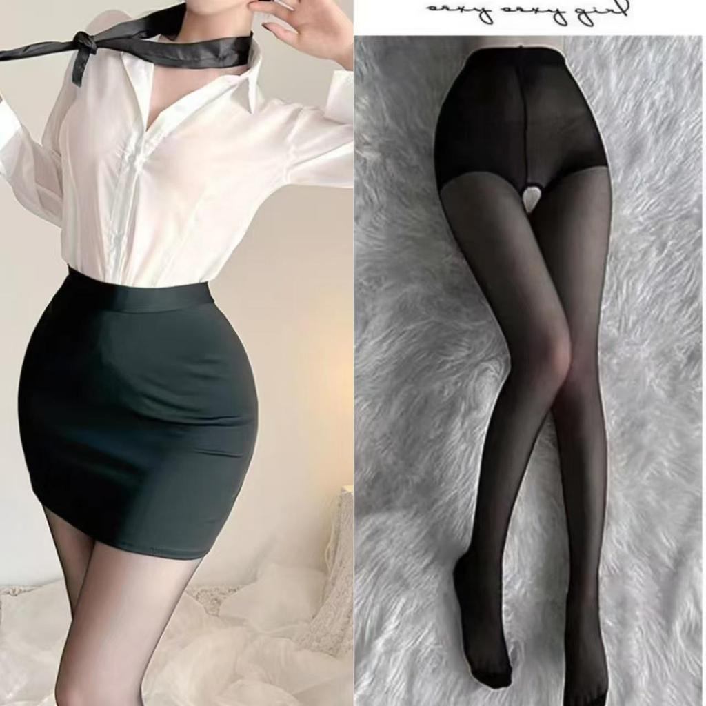 Elegant White-Collar Lingerie Set: Bodycon Skirt & Sexy Sleepwear for Women