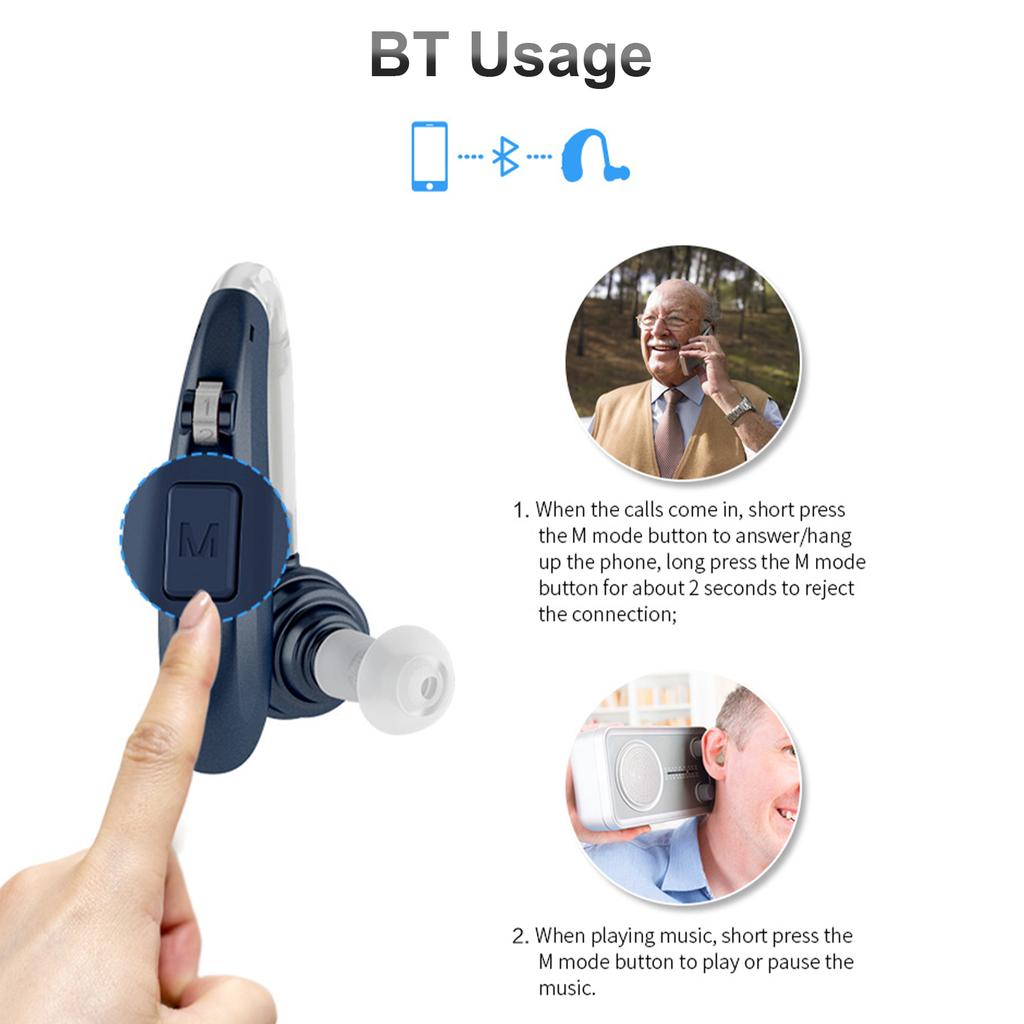 Z-360BT Wiederaufladbares BT-Soundverstärker-Hörgerät für das linke und rechte Ohr