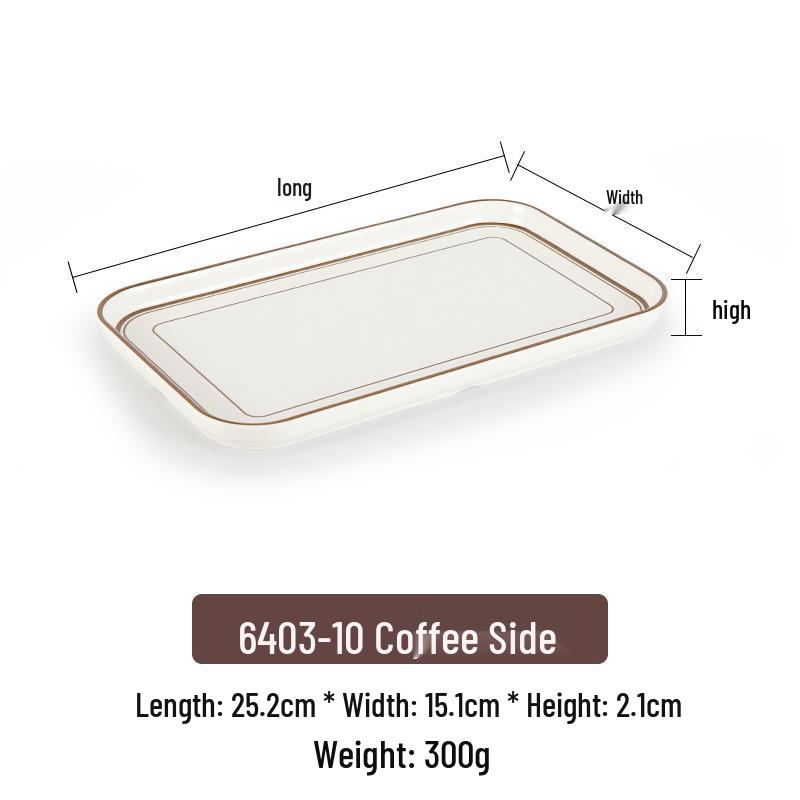Melamine Rectangular Imitation Porcelain Plate for Hot Pot, BBQ, and Sushi Restaurants