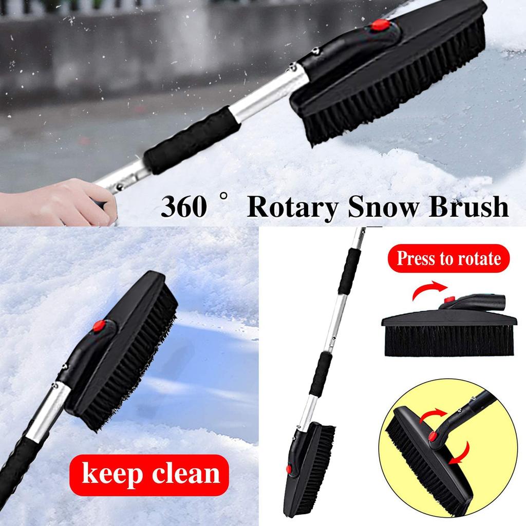 Stainless Steel Snow Shovel, Ice Remover, Detachable Car Snow Brush