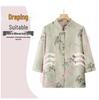 2026 Summer Women's Stand-up Collar Seven-Sleeve Chinese Style Top for Middle-Aged & Elderly