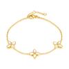 Fashion Versatile Titanium Steel Lucky Grass Light Luxury High Sense White Mother Shell Stainless Steel Bracelet Women