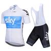 Bicycle Clothing Sky Team Mountain Bike Bicycle Team Edition Cycling Suit Set Strap Short Sleeve Set 2026 Summer Breathable Cycling Suit Set