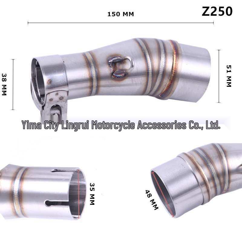 Modification du tube d'échappement intermédiaire pour Kawasaki Z250/Z300/Ninja 250/300