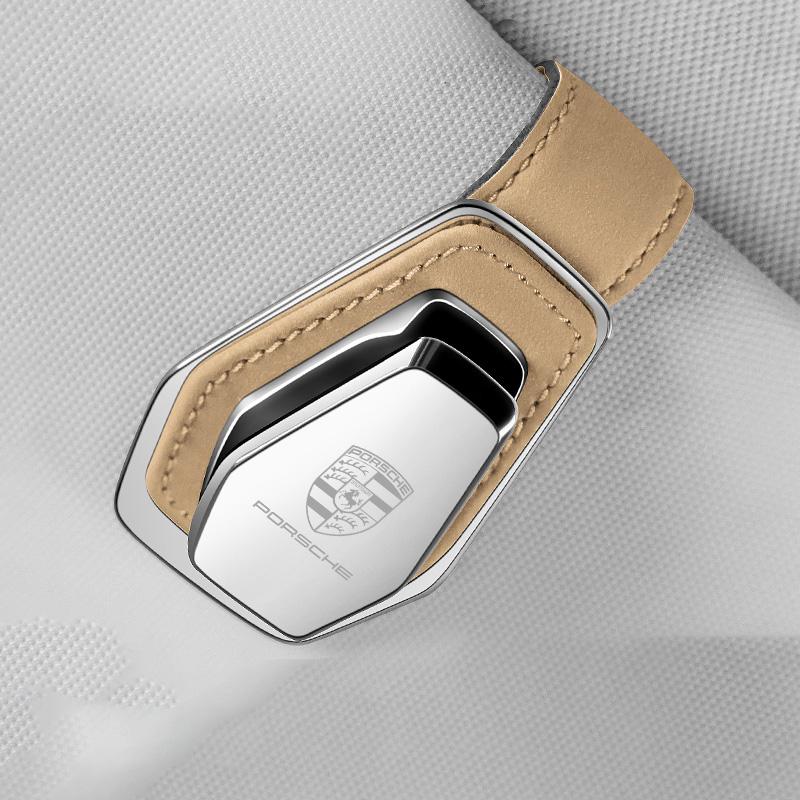 1PC Car Sun Visor Glasses Sunglasses Storage Clip For Porsche Cayenne Panamera Macan 911 718 Taycan Boxster Cayman 918 Accessory