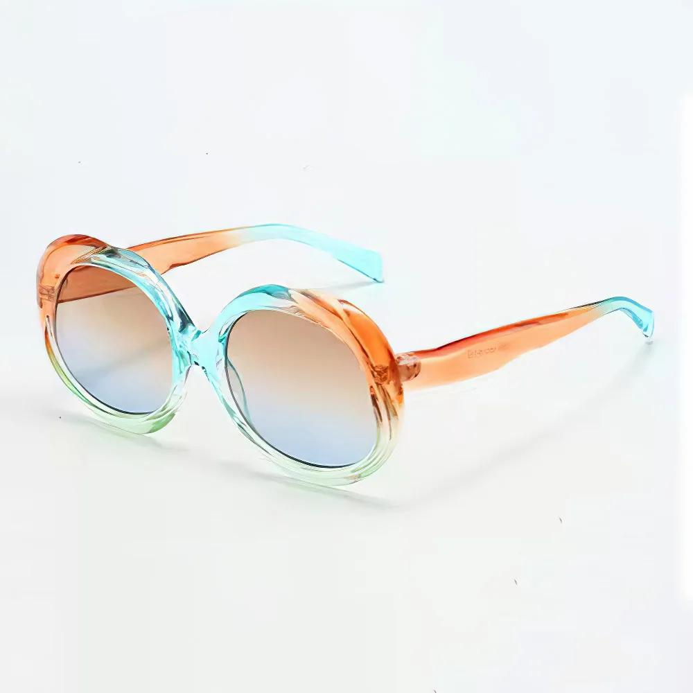 

New In Retro Oval Metal Sunglasses For Women Luxury Fashion Brand Female Sun Glasses Punk Unisex Stylish Shades Uv400