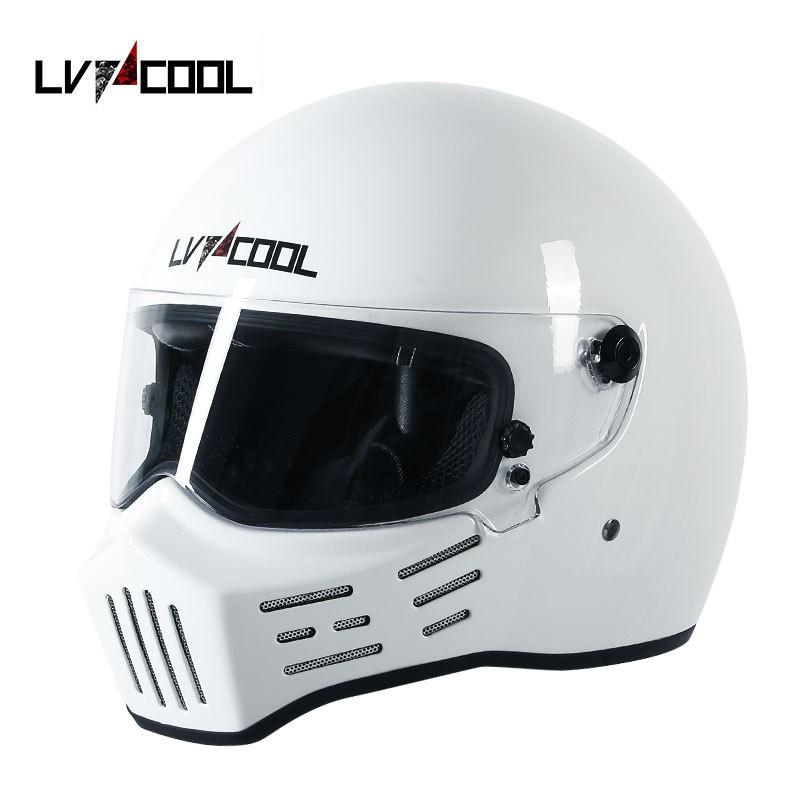 Full Face Motorcycle Helmet With Interchangeable Lens All Seasons Adult Safety Riding Gear DOT Certified Clear Lens