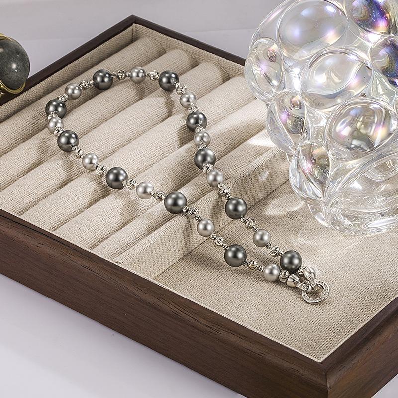 Mixed Color Pearl Necklace Female Gypsy Star Cut Flower Beads Earth Color Real Multi-Hemp Vintage Premium Geometric Full Diamond Glass Beads