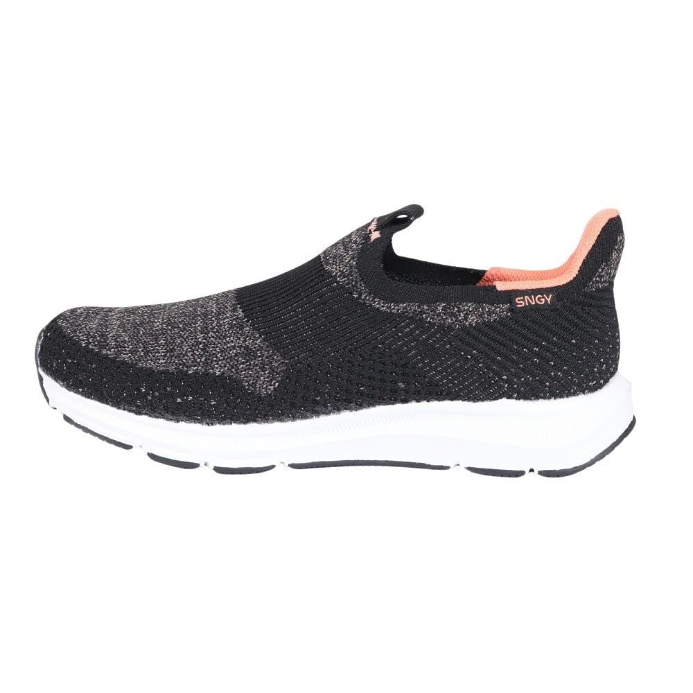 Moonstar Synergy Shock Wide SNGY 3E Cushion, Lightweight, Soft, Hands-Free Slip-On, Cushioned, Absorbing, Breathable, Fit, Women's, L25, Black, 22.5