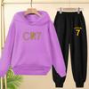 A Loose and Casual Sportswear Set of Hooded Sweatshirts and Trousers for Children, Suitable for Boys and Girls Aged 3 To 13