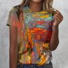 Vintage Oil Painting 3D Print T-Shirts Women Casual O-Neck Short Sleeve T Shirt Harajuku Tees Streetwear Y2k Top Female Clothing