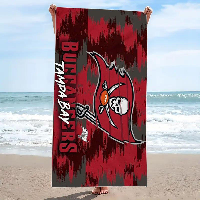 Tampa Bay Buccaneers Print Beach Towel, Large Soft Quick Dry Towel for Beach Camping Swimming