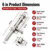 304 Stainless Steel Slide Bolt Lock Heavy Duty Gate Latch Durable Barrel Bolt Latch  Gate
