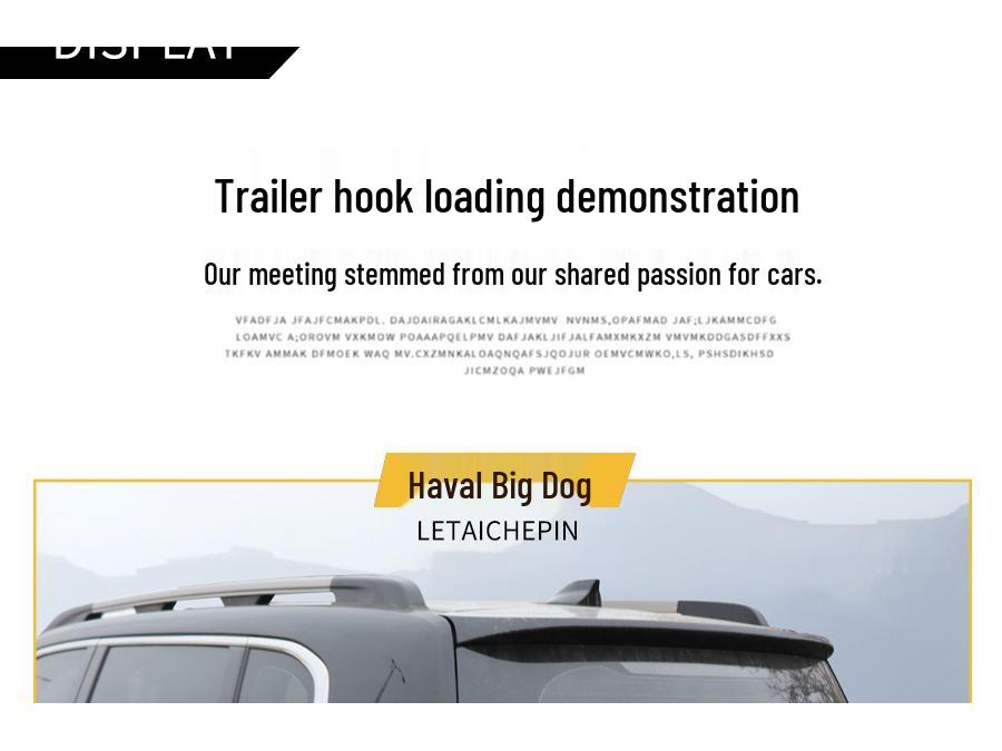 Haval Big Dog Gen 1 & 2 Heavy-Duty Tow Bar Upgrade