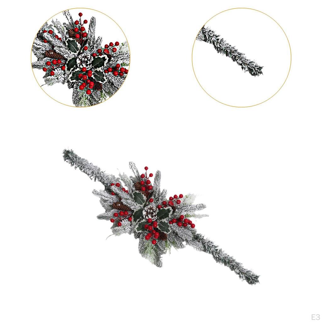 Umělý věnec pro vánoční dekoraci poštovní schránky, nástěnná ozdoba a girlanda