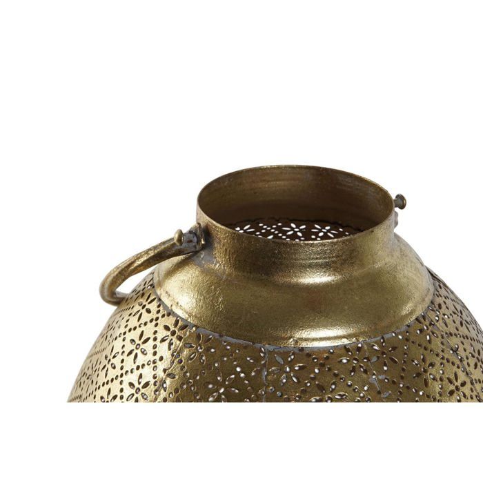 Metall- und Glas-Kerzenständer - Home ESPRIT - Goldfarben - Mehrfarbig - 24x24x38,5 cm