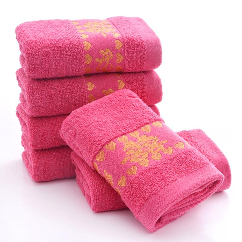 Deep Powder Century-old Good Harmony Towel Cotton "Xi" Character Gift Box Towel
