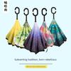 Umbrelă Montată pe Mașină, Hands-Free, cu Buton de Eliberare Rapidă Push-Pull, Pânză Dublă, Umbrelă Inversă