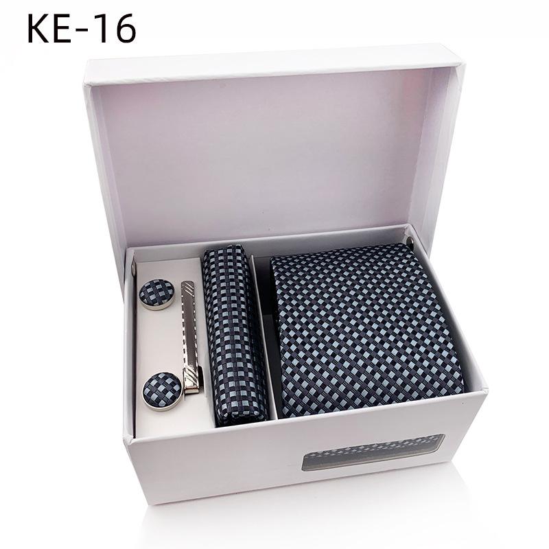 Men'S Tie Gift Box 6-Piece Set Tie Pocket Towel Scarf Cuff