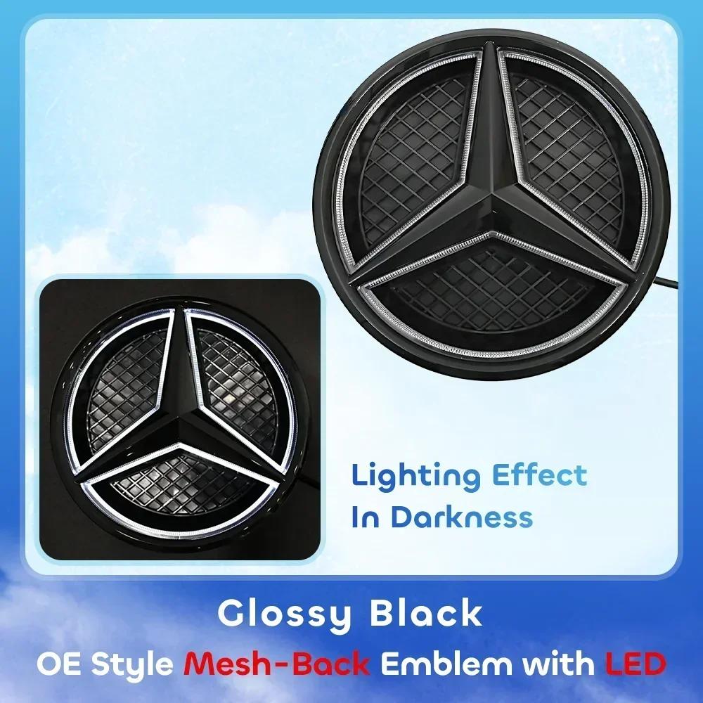 

Car Sticker For Mercedes Benz For Mercedes Benz W176 A180 A200 A250 Front Grille Star Logo 3D Mirror Emblem With LED Lighting Ch