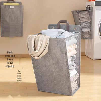 Wall-Mounted Foldable Laundry Hamper for Bedroom or Dorm