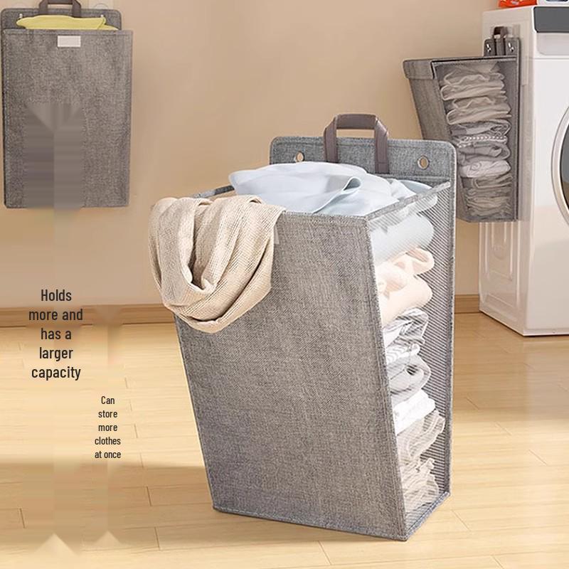 Wall-Mounted Foldable Laundry Hamper for Bedroom or Dorm